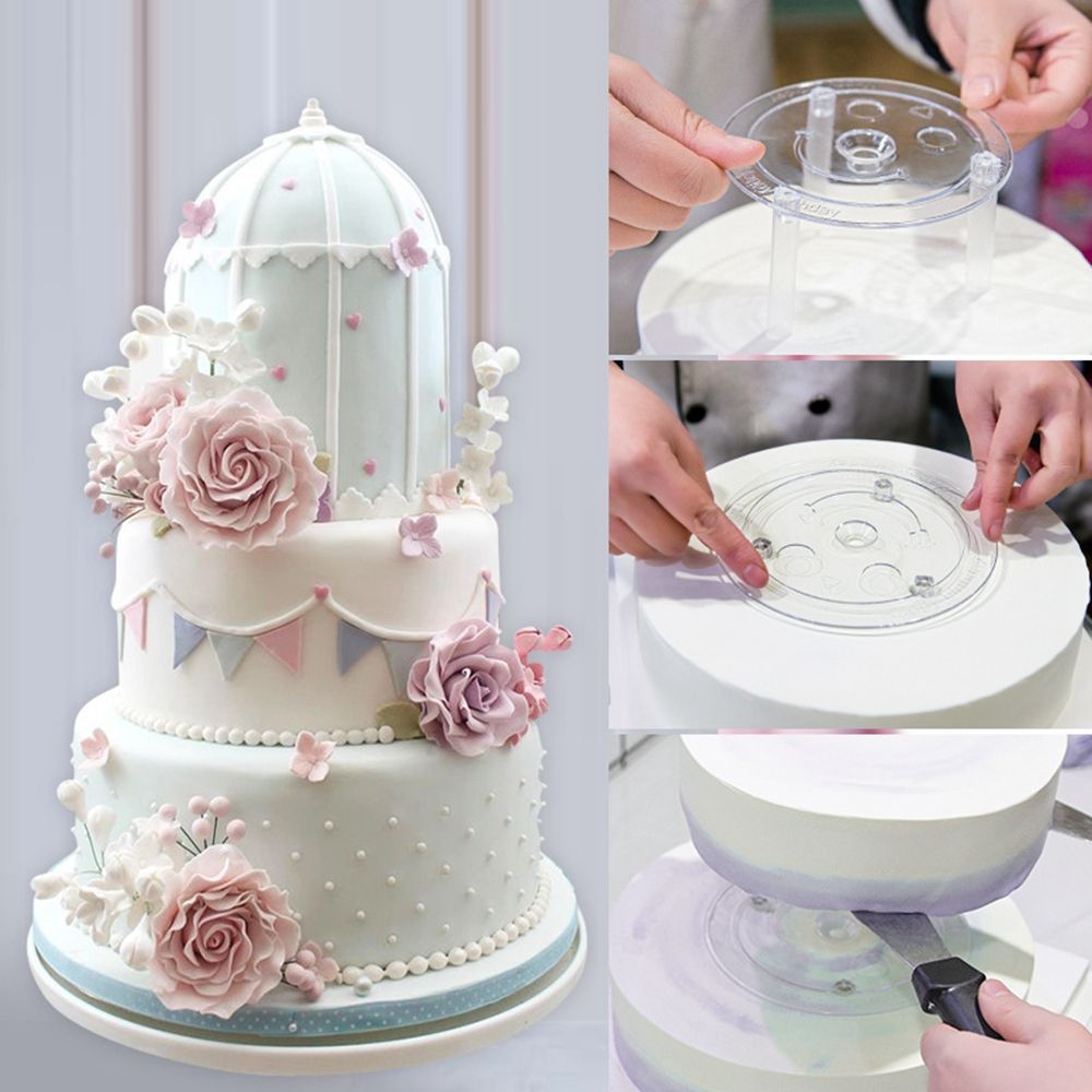Diamond wedding cake tier separators - YouTube