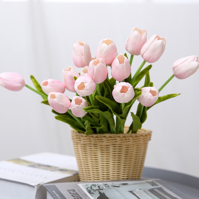 Hoa giả ️ hoa tulip giả pu cao cấp