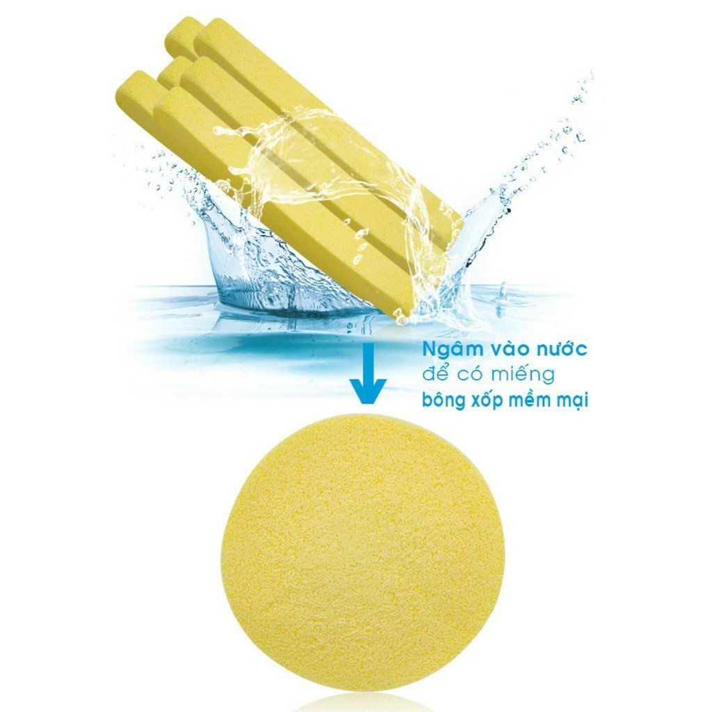Bông Rửa Mặt Bọt Biển Chivey Gói 12 Miếng