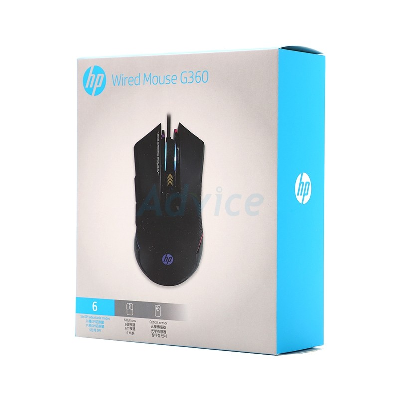 Mouse GAMING HP G360 USB Optical Black Lazada.co.th