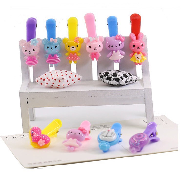 Set 10 kẹp tóc nhiều hình đáng yêu