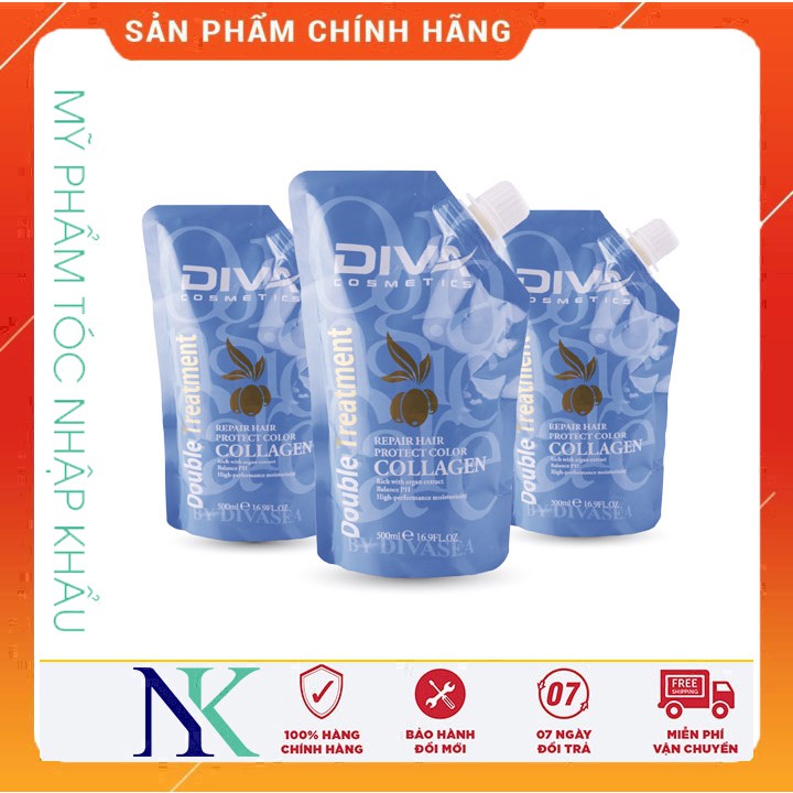 DẦU HẤP PHỤC HỒI COLLAGEN DIVA 500ml PHỤC HỒI TÓC YẾU