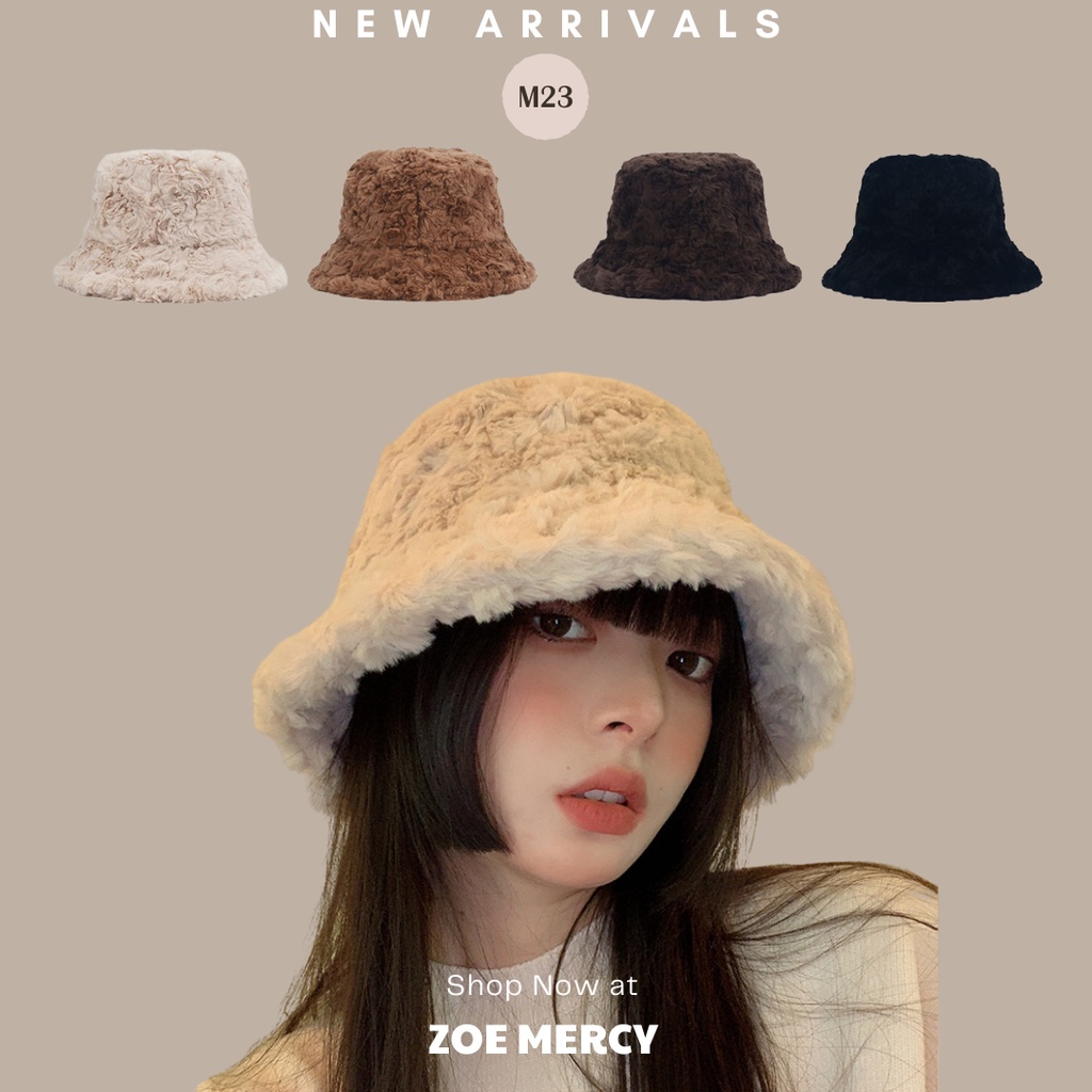 [SẴN] Mũ nón bucket lông mịn phong cách Ulzzang (M23)