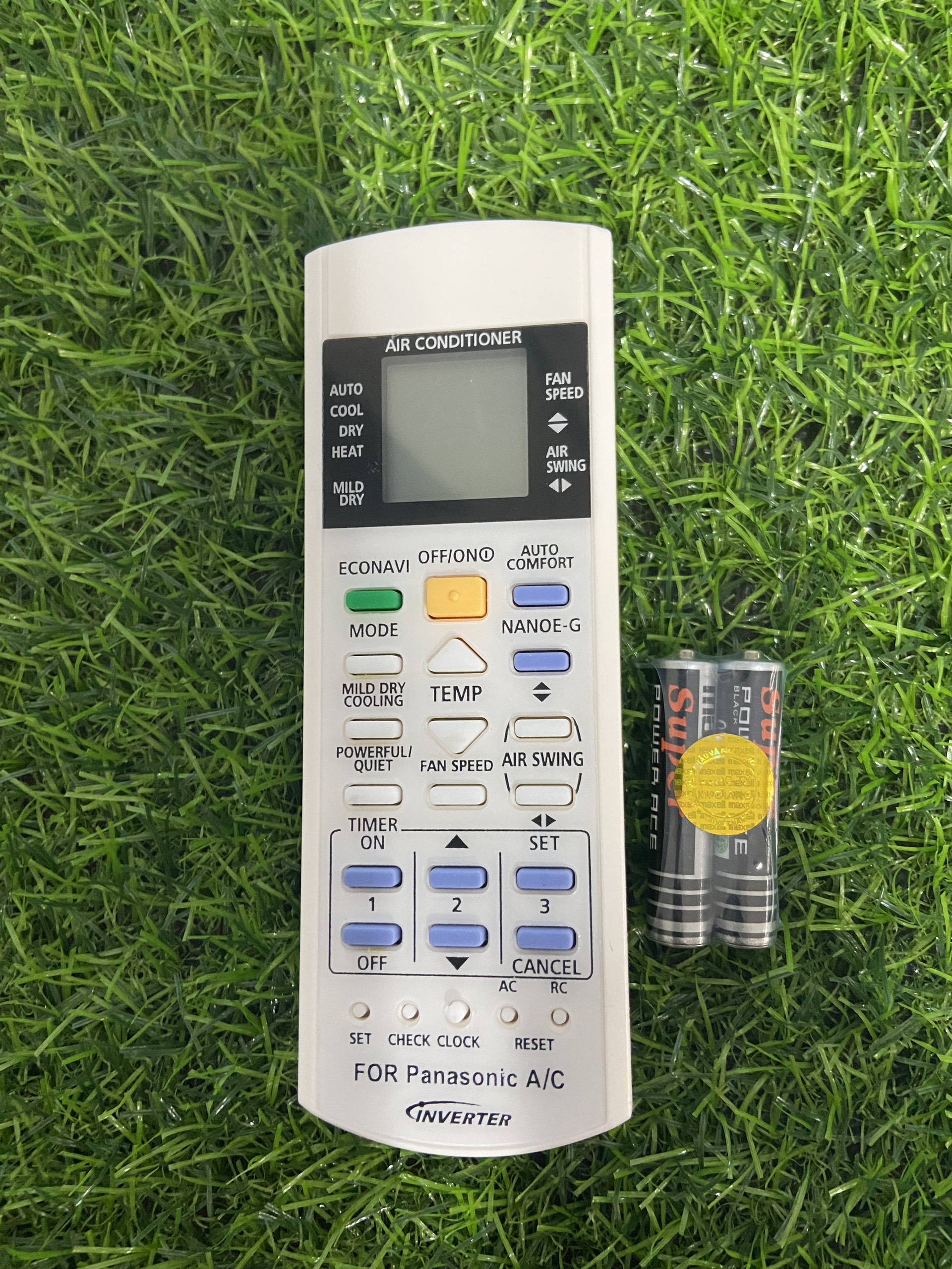 Remote ML Panasonic Inverter 2 chiều . Điều khiển máy lạnh . Tặng kèm 2 VIÊN pin*