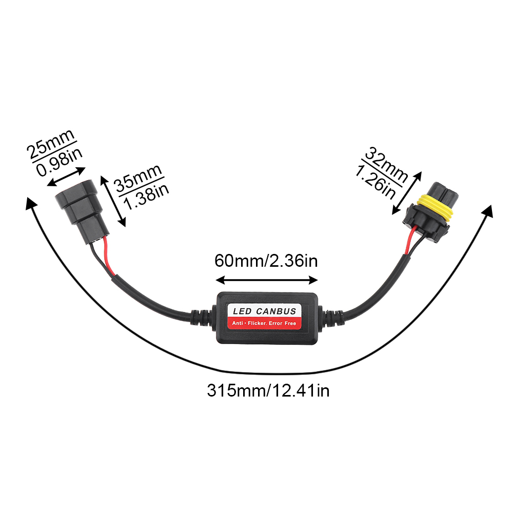 9006 / HB4 / 9012 Headlight LED Canbus Decoder Canceller Error Free Resistor Anti Flicker Warning Error Canceller