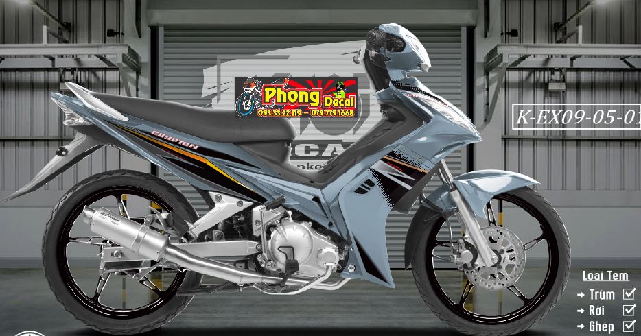 Tem Rời Ex 2010 Crypton Xám Xi Măng