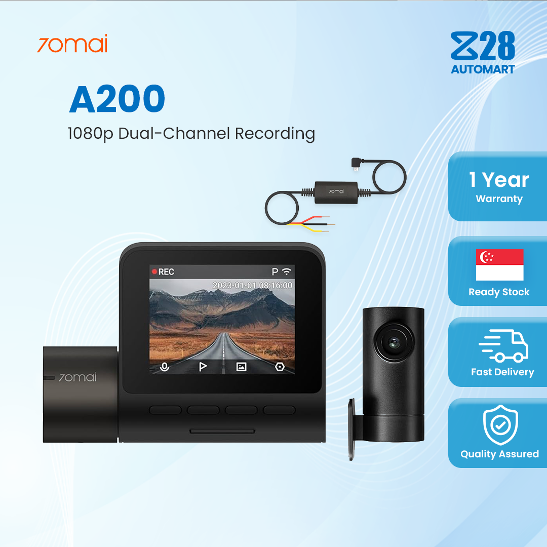 [SG Ready Stock] Latest 70mai A200 - 1080p Full HD Dual Channel Dashcam ...