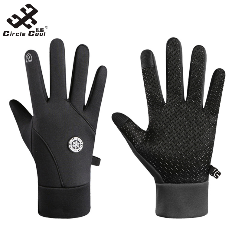Circle Cool Motorcycle Riding Gloves Fleece Lined Touch Screen Windproof