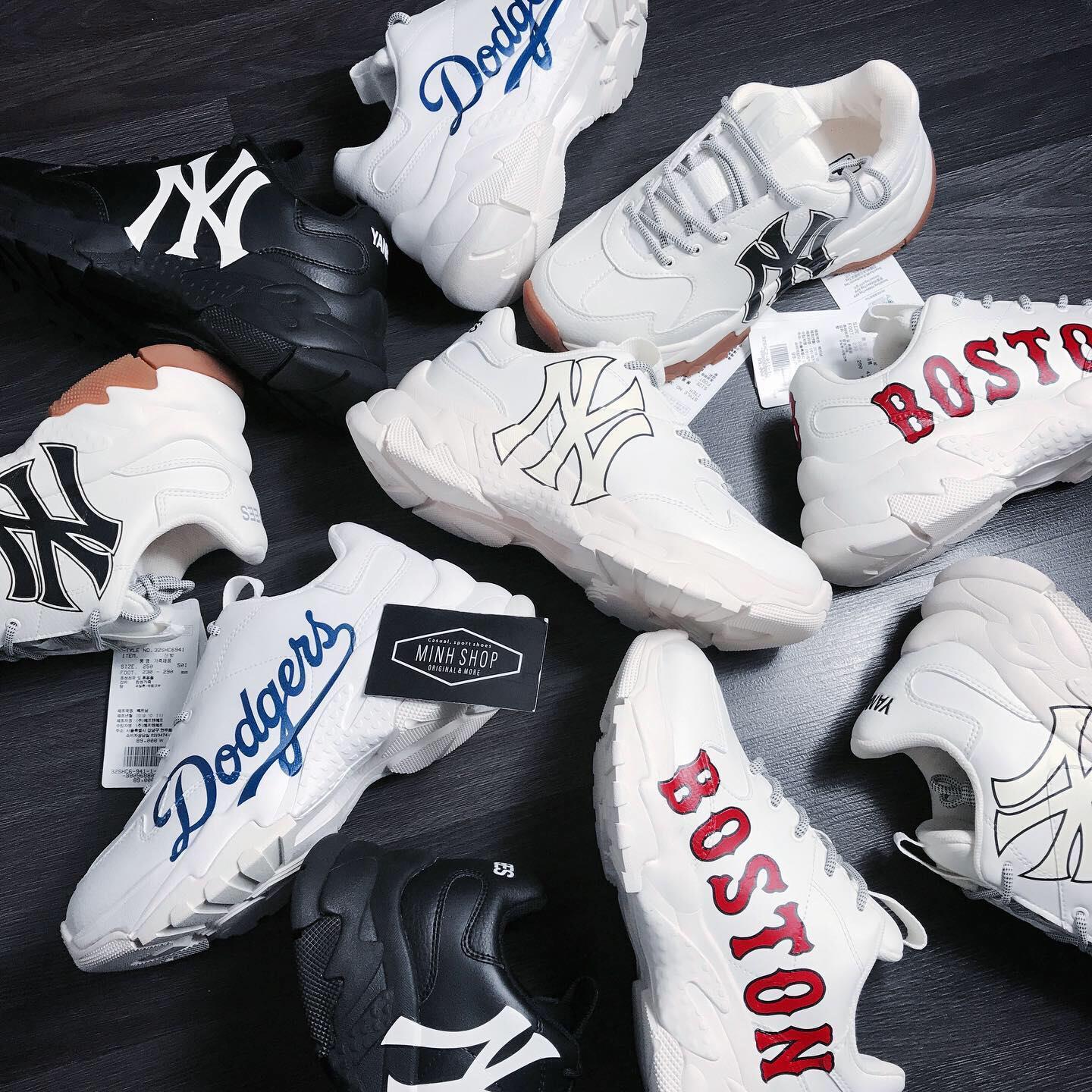 [FULL BOX+ BILL] Giày Sneaker MLB Boston tăng chiều cao 5cm