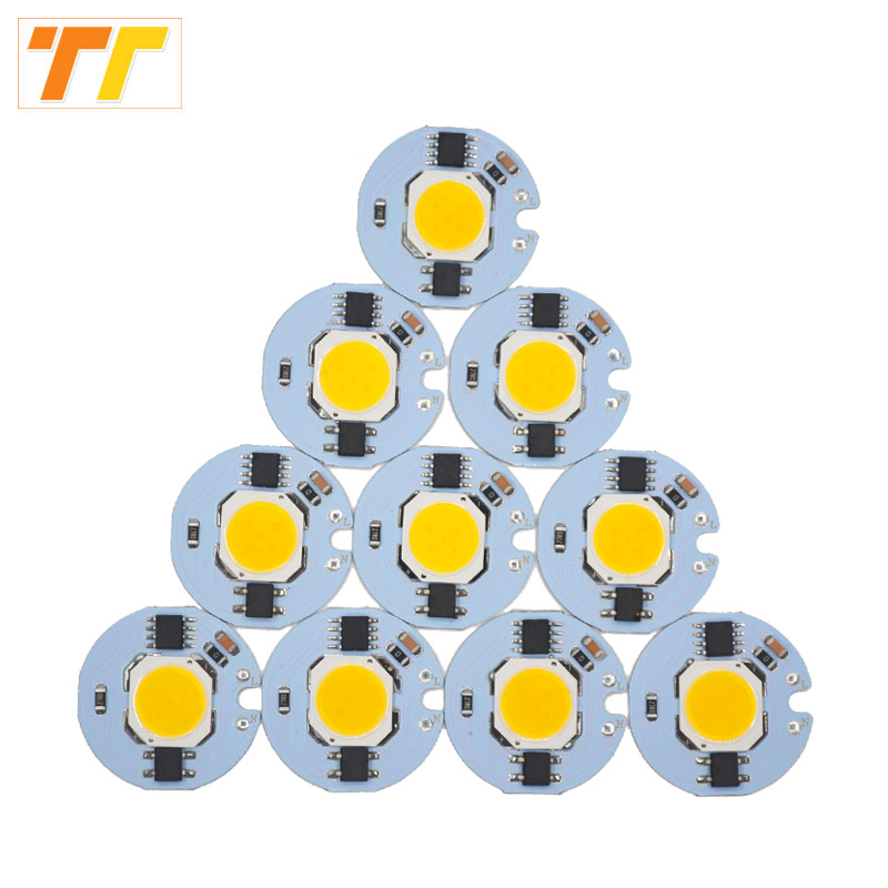【GlobalTrendz】10 pcs lot LED COB Chip 9W 7W 5W 3W Integrated beads ...