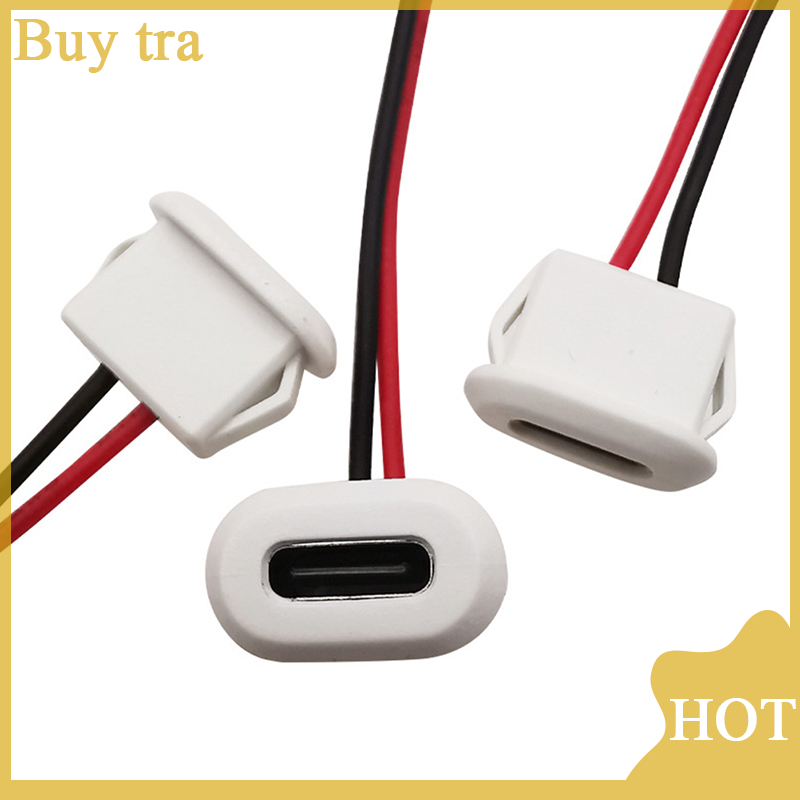 Buytra USB Type C Connector Type-C With Card Buckle Female Fast Charging Jack Port USB-C Charger Plug Socket Desk Lamp Elliptical Charging Port