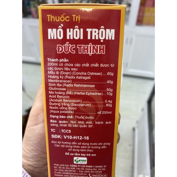 Combo 10 Chai Mồ hôi trộm Đức Thịnh, chai 200ml