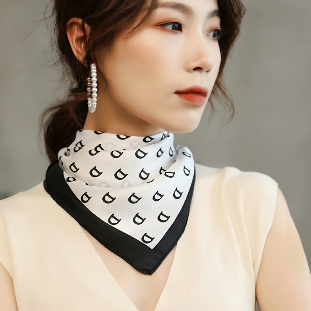 Khăn lụa vuông choàng cổ size 70x70 cm -Lumbley