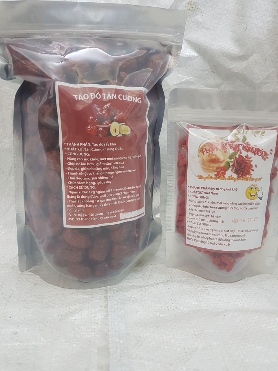 Combo 1kg táo đỏ tân cương và 0,2kg hạt kỷ tử đỏ thơm ngon bổ dưỡng, táo đỏ, kỷ tử