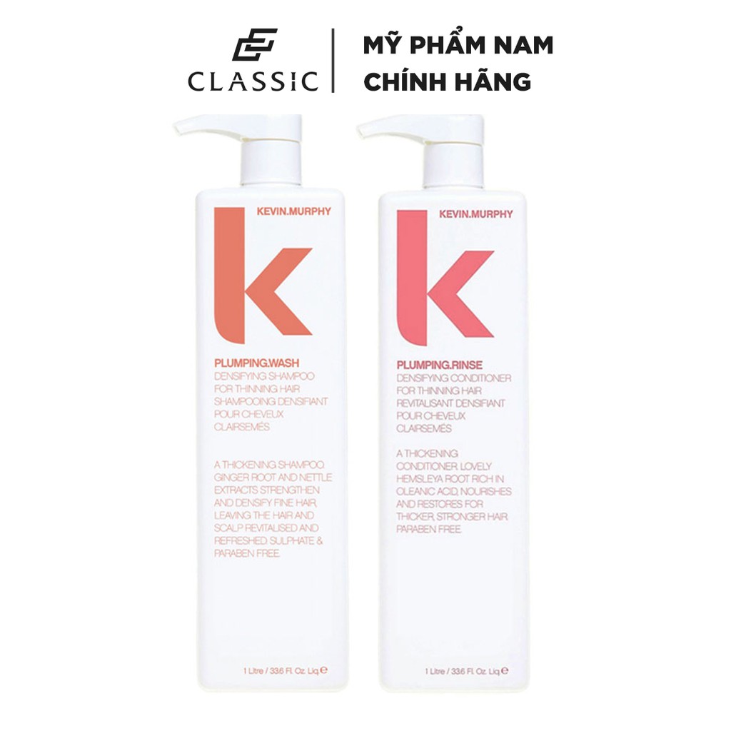 Combo Dầu Gội & Dầu Xả Kevin Murphy Plumping 1000ml
