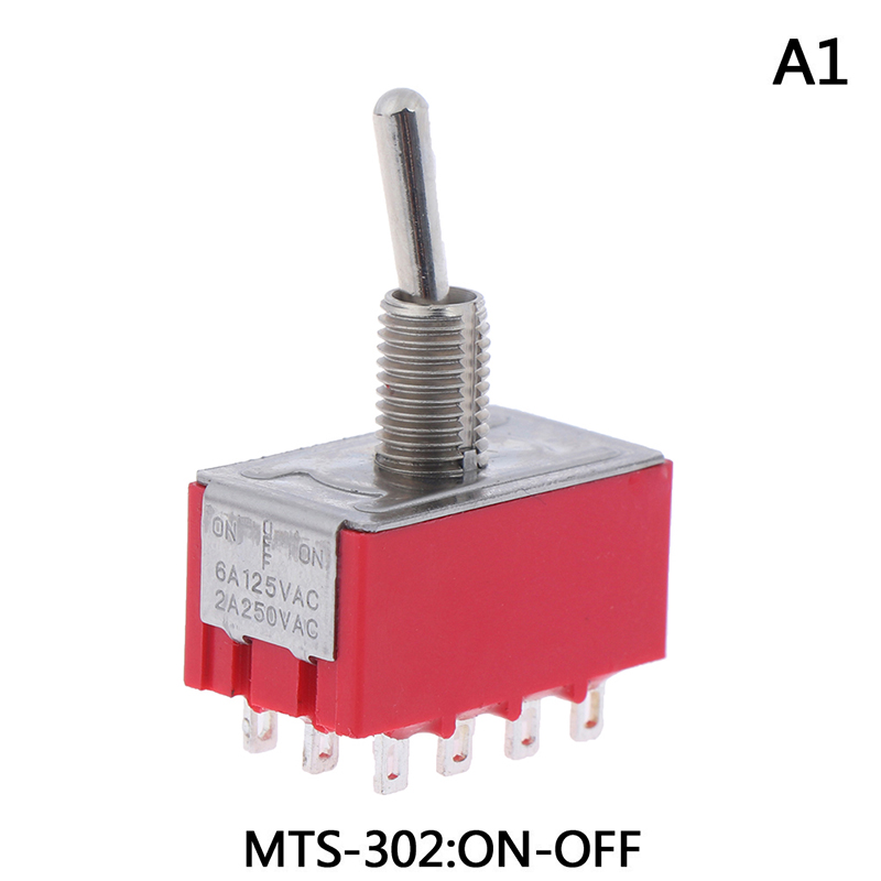 【TopazTrove】2pcs 9Pins 3PDT On On/on Off On 2/3 Positions Mini Toggle ...