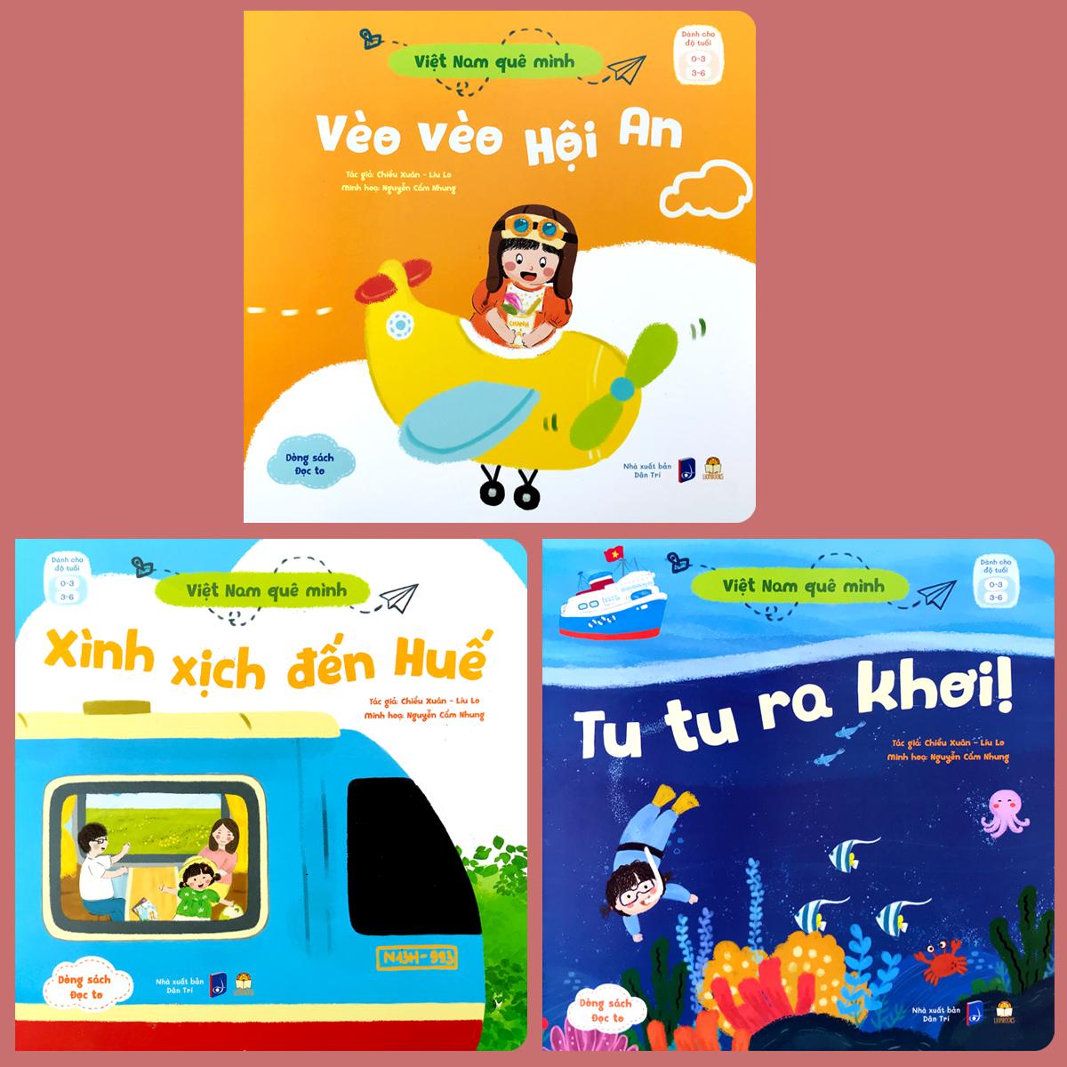 Sách - Việt Nam quê mình + Em Yêu Việt Nam Mình - Dành cho bé 0 - 6 tuổi -Lẻ tùy chọn, Bộ 3 quyển tặng kèm Postcard Việt Nam quê mình hoặc tranh Hành trình của Đing Đoong