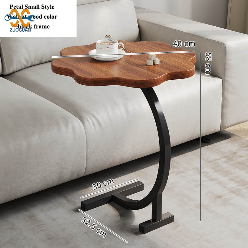 ZUOGUAN Sofa side table, small coffee table, mini storage rack, internet celebrity small round table, simple household cloud tea table, bedside cabinet