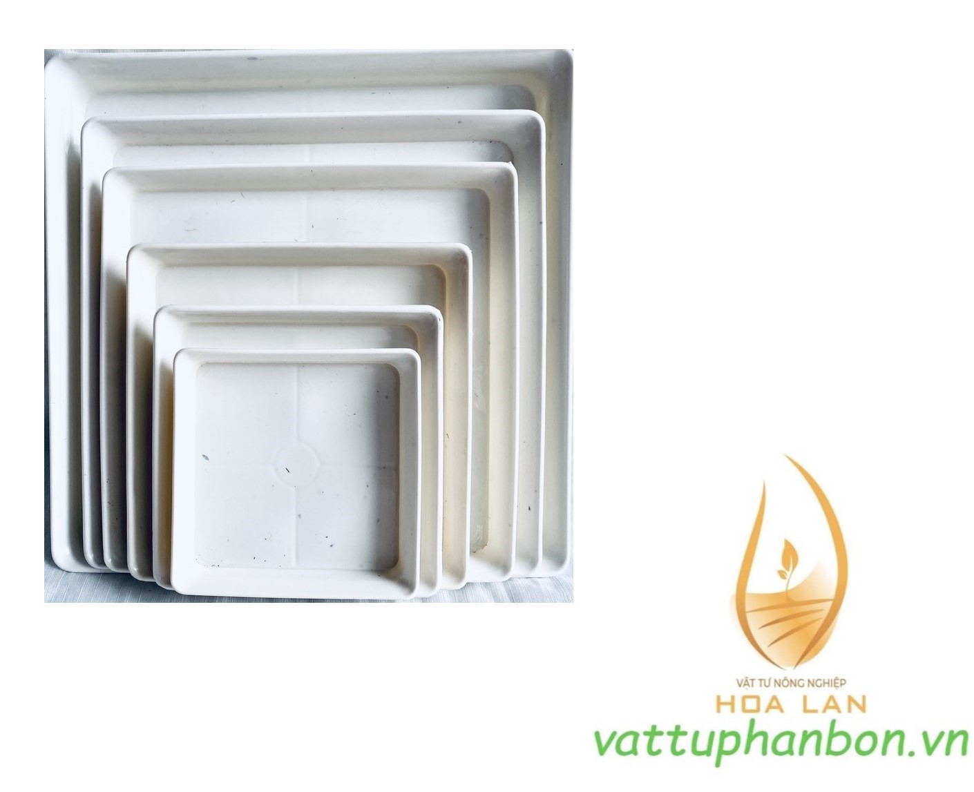 Đĩa lót chậu vuông 12cm - #060C#