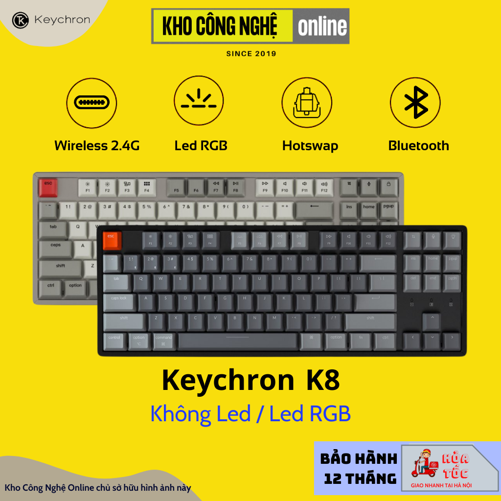 Keychron K8 - Bàn phím cơ Keychron K8 Bluetooth 5.1 thumbnail