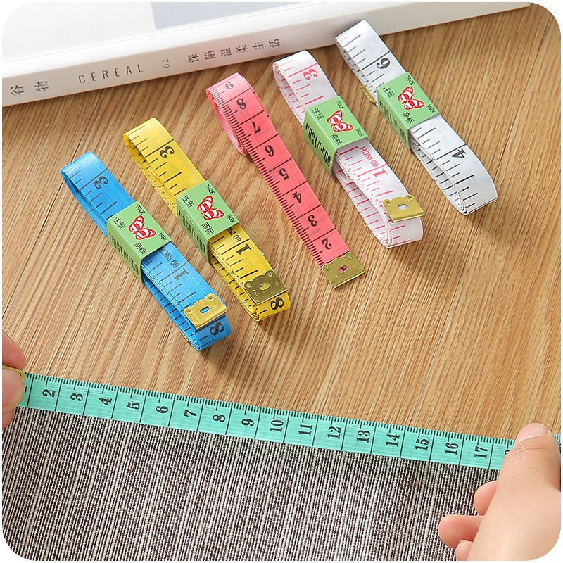 Thước Dây Mềm 1.5M, Thước Đo Eo Bụng Chiều Cao May Đồ Tiện Lợi
