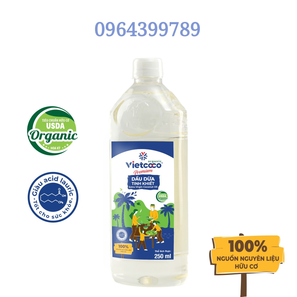 DẦU DỪA TINH KHIẾT 100% ORGANIC (coconut oil)_250 ML