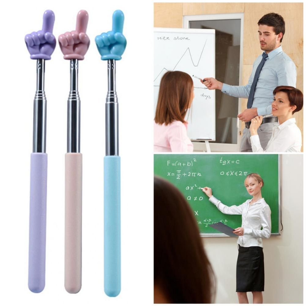 Bunsb Kính thiên văn đọc hướng dẫn con trỏ có thể thu vào ngón tay hình dạng cầm tay Blackboard Presenter Stick bảng trắng con trỏ Mini Gậy dạy học Stick đồ dùng cho giáo viên