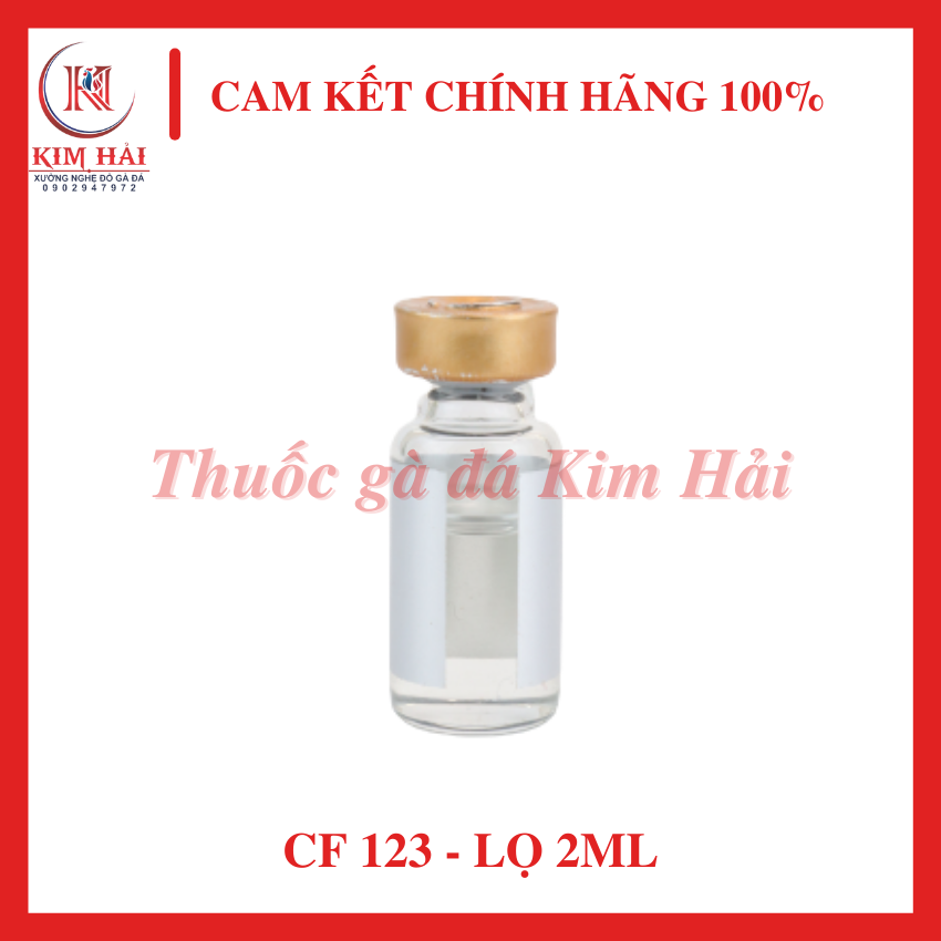 C.F 123-[lọ 2ml]-[dạng chích]-tang siêu hiệu quả dành cho gà cựa.(tặng kèm kim tiêm)
