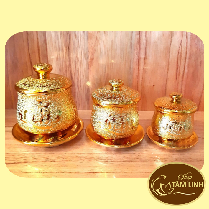 Chung Nước Thờ Cúng Kim Sa Vàng
