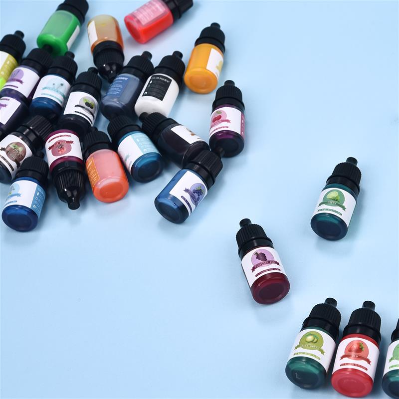 24 Colour Diy Epoxy Resin Pigment Kit Diffusion Candle Dyes Art Ink Liquid Colorant Dye Diy Jewelry Making 5ml/bottle.