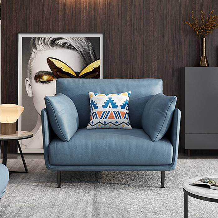 (ẢNH THẬT) Ghế sofa đơn Bắc Âu thiết kế hiện đại bọc da PU cao cấp không thấm nước NIKITA SHOP