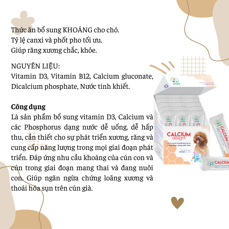 Bổ sung CANXI cho chó mèo CALCIUM DELIGHT 4ml
