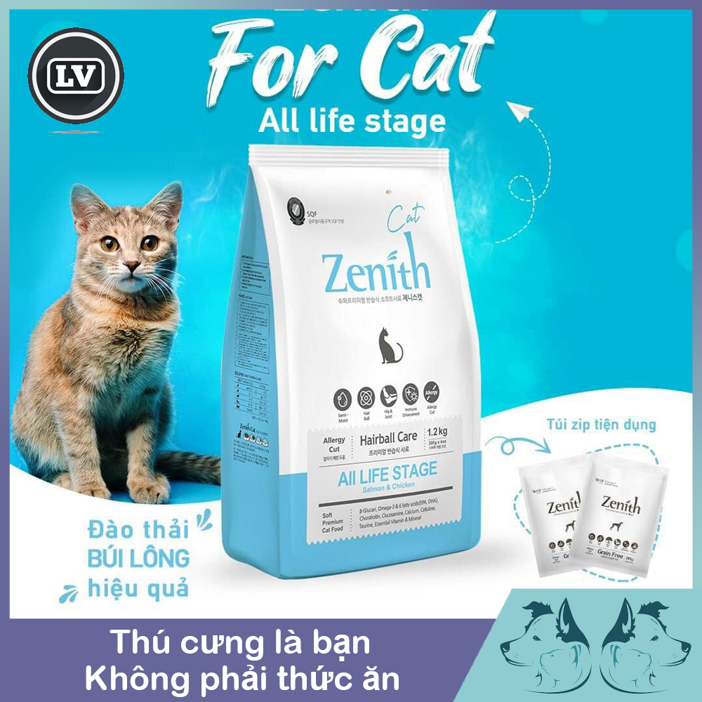 Thức Ăn Hạt Mềm Cho Mèo Zenith Hairball Chống Búi Lông 1.2kg thumbnail