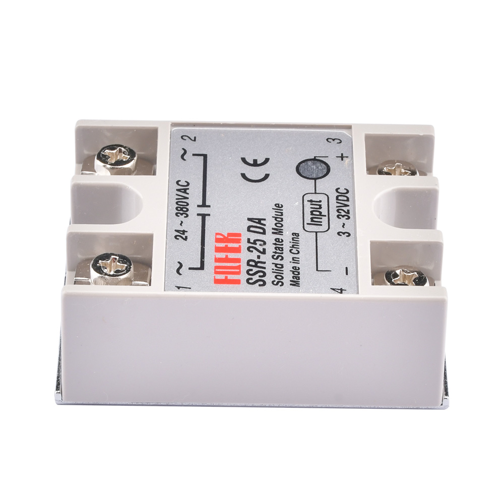 diymore Output SSR-25 24V-380V 25A Rơ Le Trạng Thái Rắn DA, Cho Bộ Điều Khiển Nhiệt Độ PID