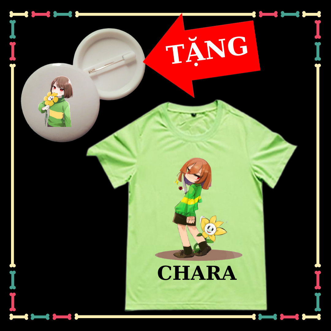 Áo Chara dễ thương cho trẻ em tay ngắn form rộng thoải mái từ 10kg đến 90kg- Tặng HUY HIỆU Chara cho bé