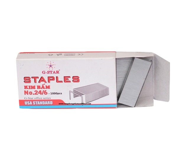 Lốc 10 Hộp Kim Bấm Số 3 ( 24/6 ) Gstar