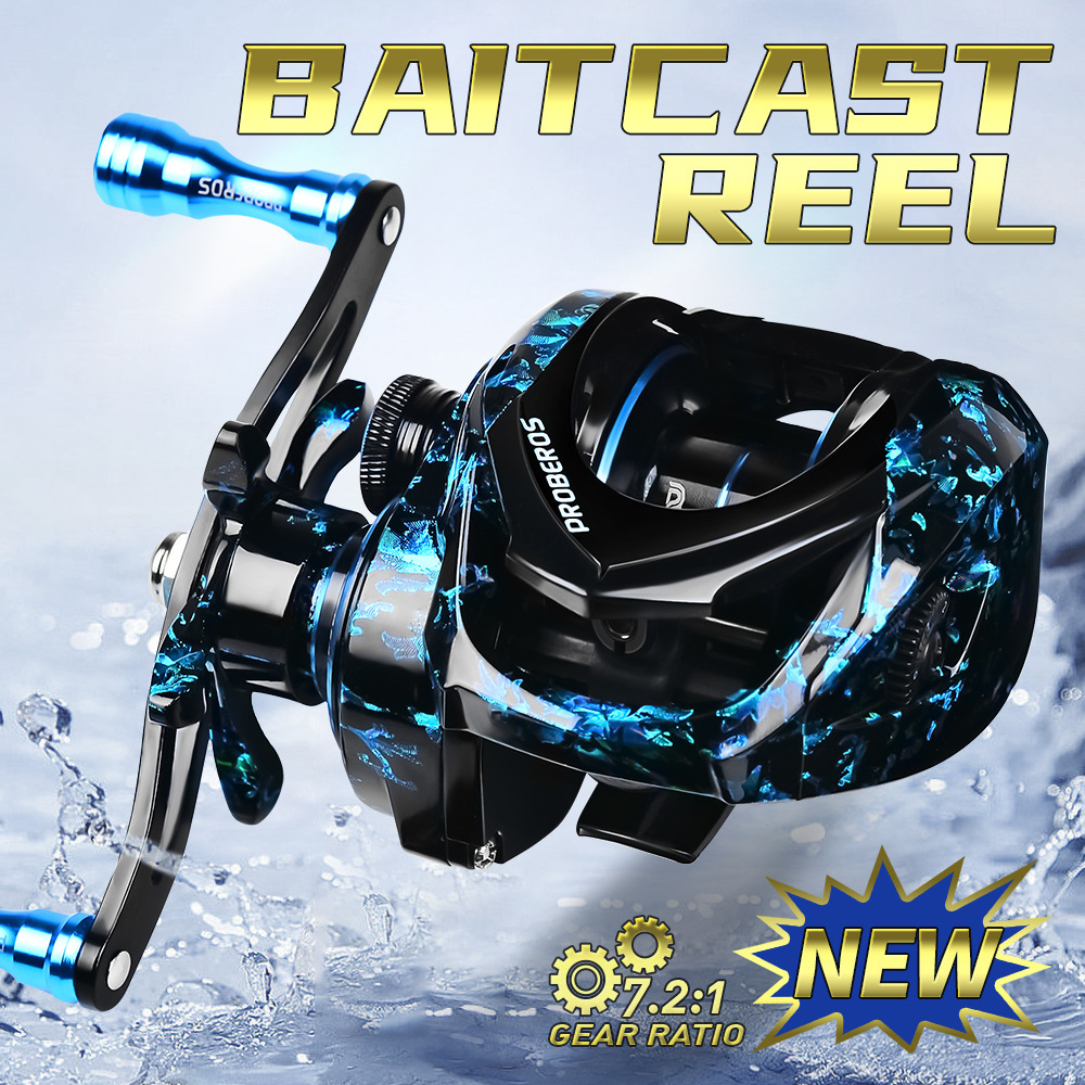 PROBEROS Metal Grip Baitcasting Reel 7:1 Gear Ratio Fishing Reel Ultra  Light 8KG Max Drag 3+1BB BC Casting Reel Bass Sneakhead Fishing Tackle  Saltwater VHB120