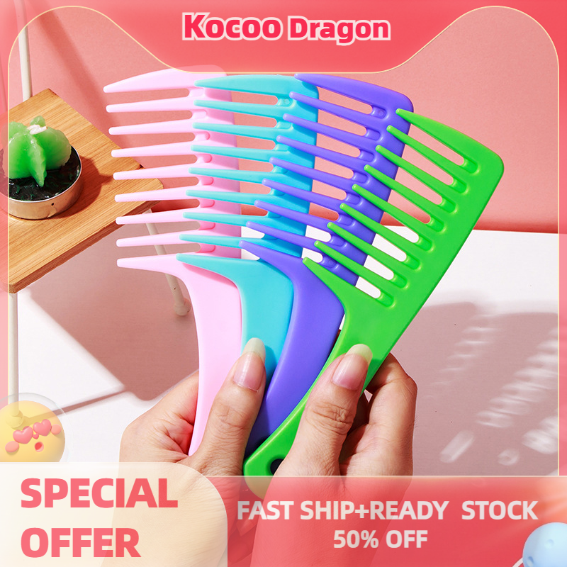 Kocoo Lớn/rộng-răng Xoăn Tóc Lược nữ mịn Tóc Lược Công cụ tạo kiểu tóc