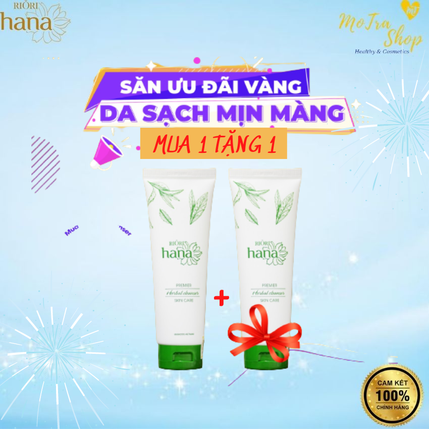 [MUA 1 TẶNG 1] Sữa Rửa Mặt Thảo Dược Riori Herbal Cleanser 120g.