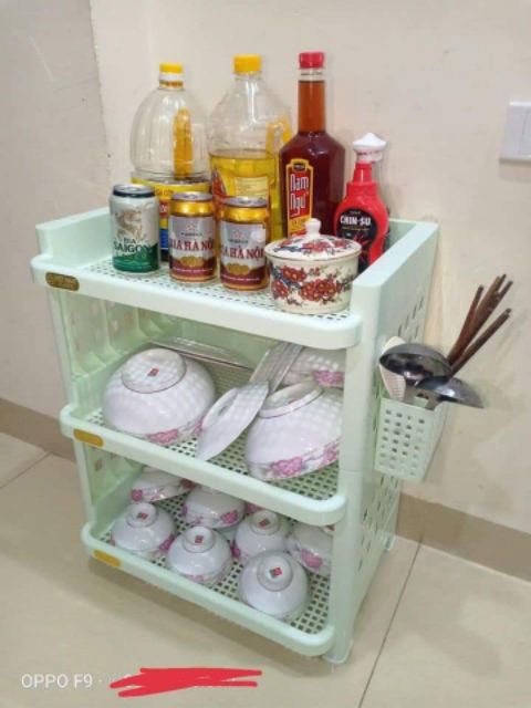 Kệ úp chén bát 3 tầng 5528-3. Hàng nhựa việt nhật việt nam