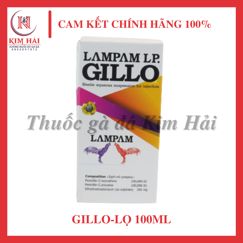 Gillo LamPam-lọ 100ml dạng chích-[tặng kèm kim tiêm]-tr.ị bách bệnh cho gà đá.