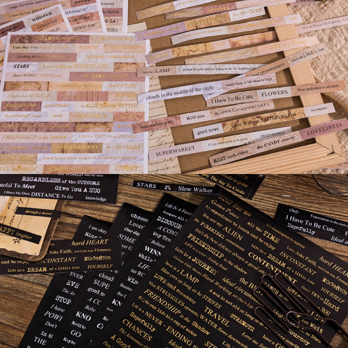 Set 4 tấm sticker câu quotes tiếng anh
