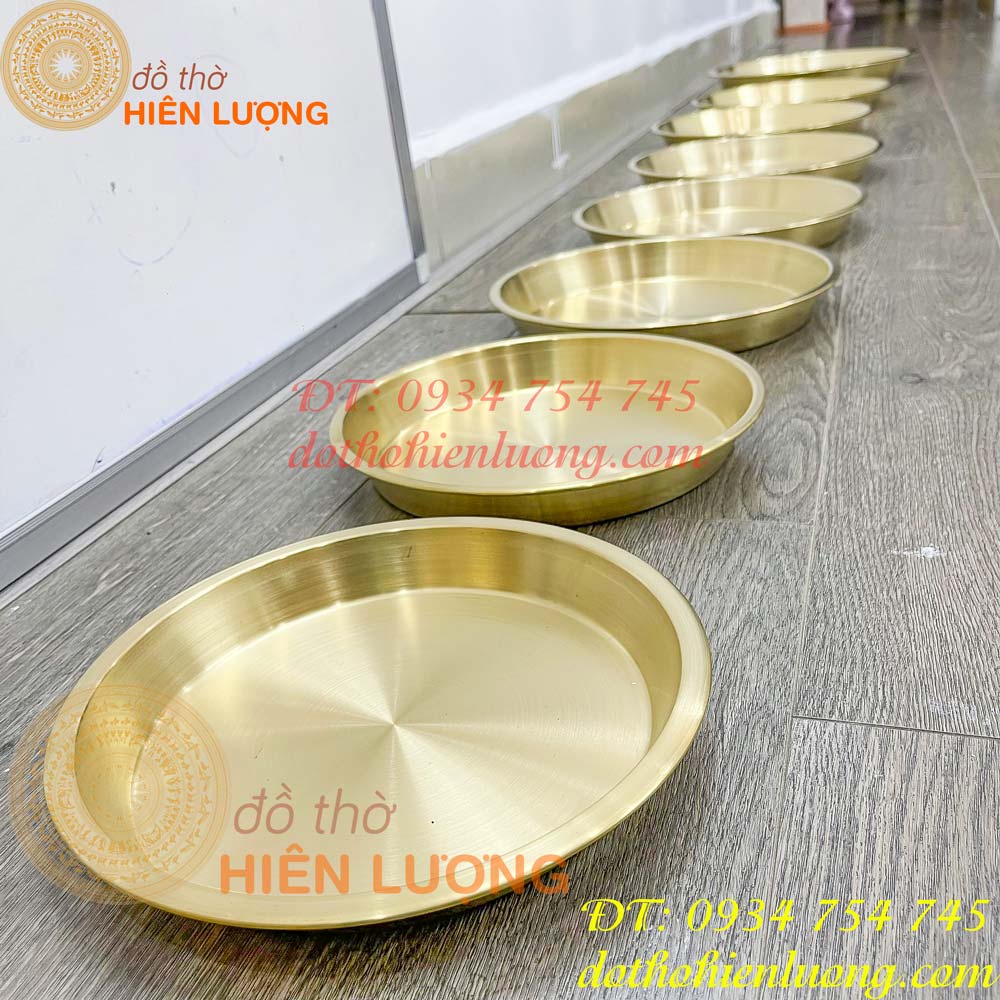 Church flat bottom fruit solid brass dish (1 pc rack)