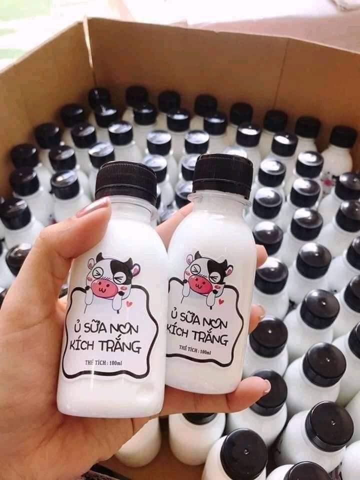Ủ sữa non bò kích trắng body và face