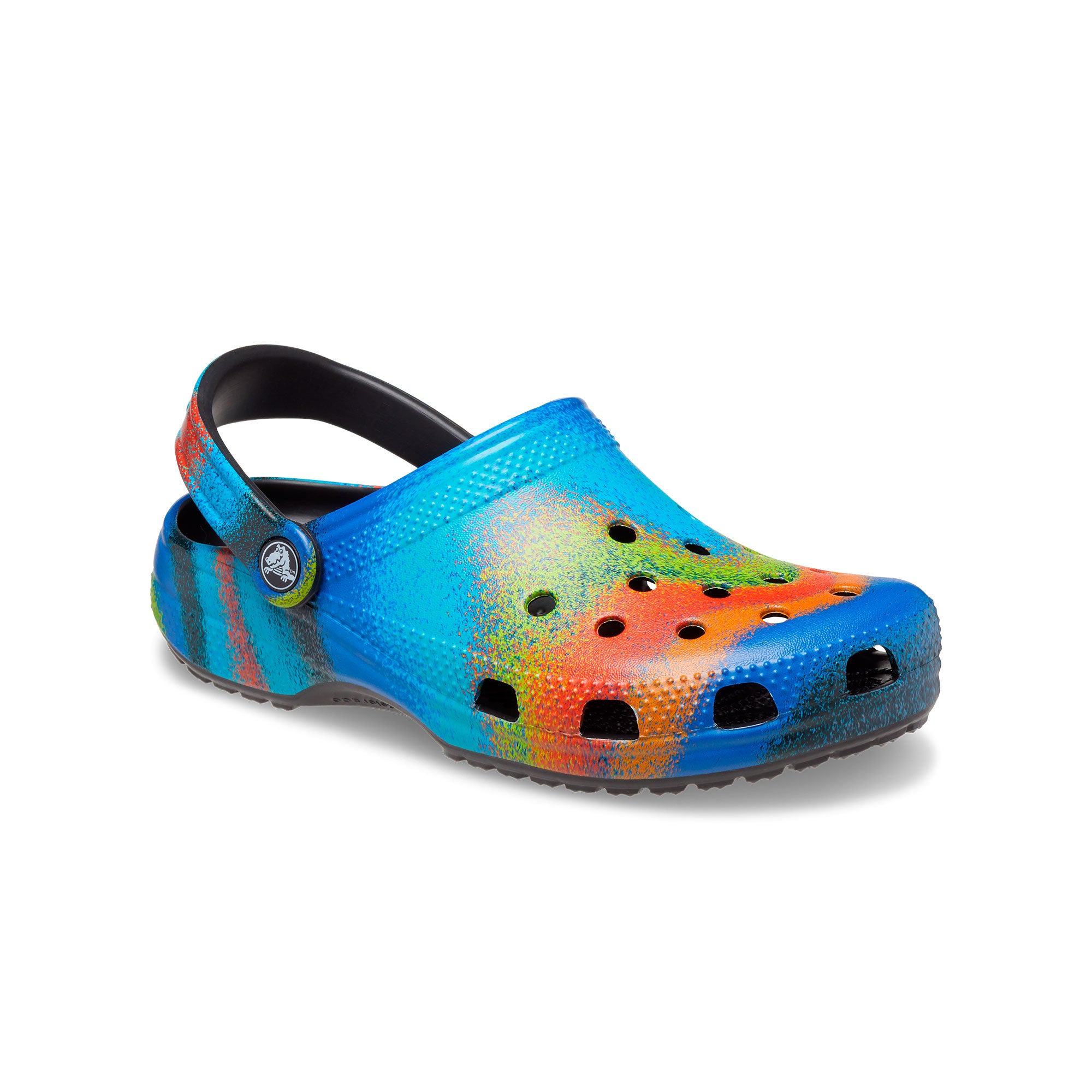 Giày Clog Unisex Crocs Spray Dye Classic - Black - 208054-0C4