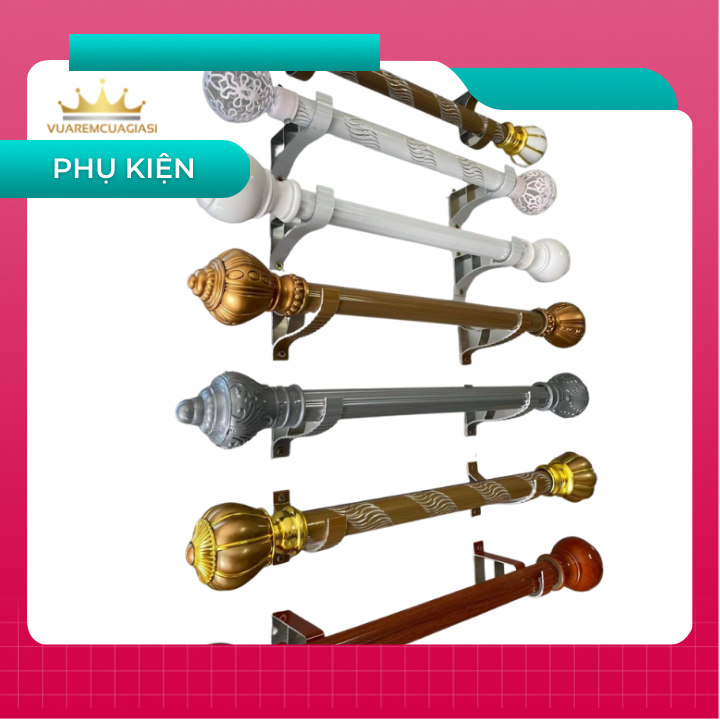 Thanh treo rèm cửa cao cấp đầy đủ phụ kiện