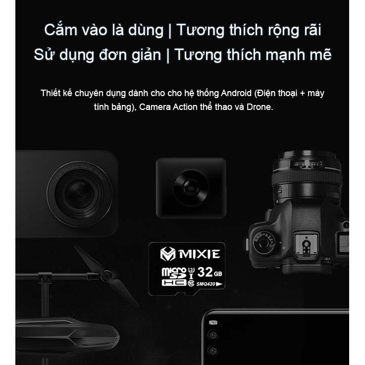 Xả hàng thẻ nhớ chính hãng mixie 128gb 64gb 32gb chuyên dùng cho camera và - ảnh sản phẩm 5