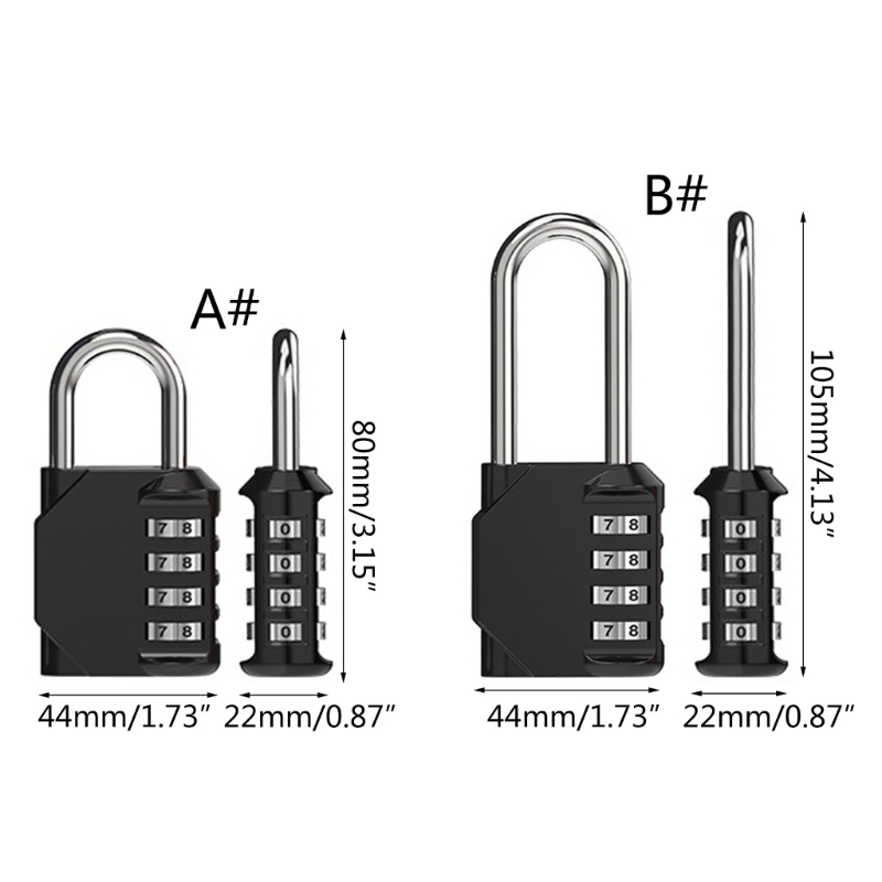Notebook Furniture Cabinet Drawer Suitcase Storage Bag Digit Combination Lock