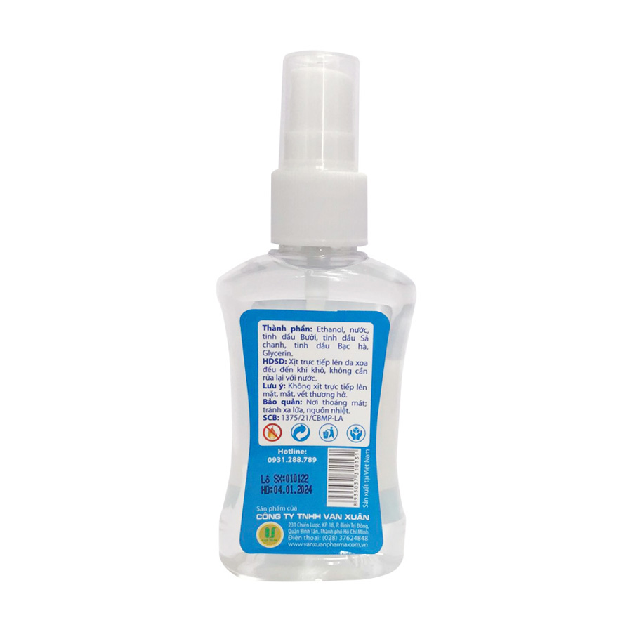 Cồn sát khuẩn " Hương Vạn Xuân" 60ml