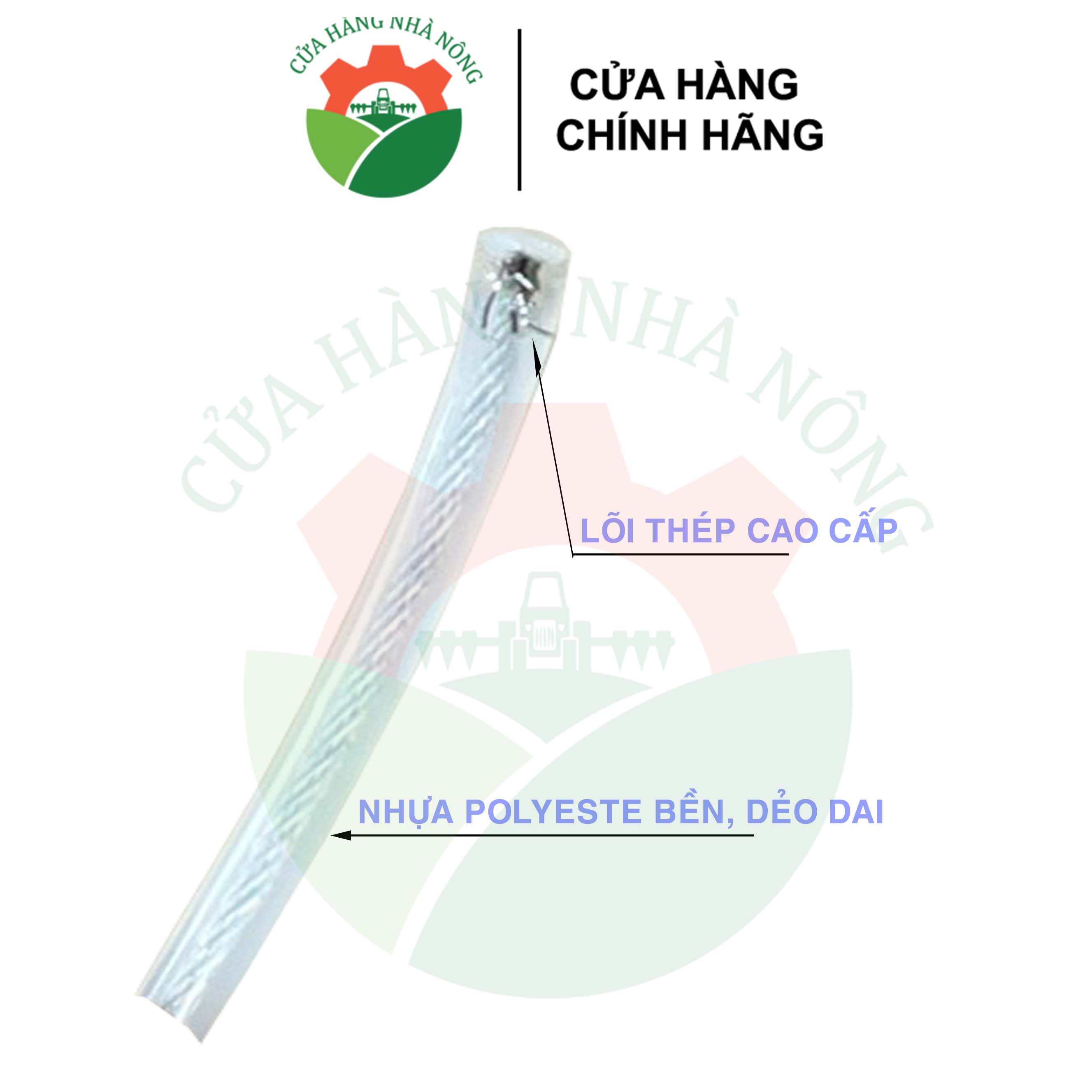 [SIÊU CƯỚC] 100M Cước cắt cỏ LÕI THÉP chất lượng cao